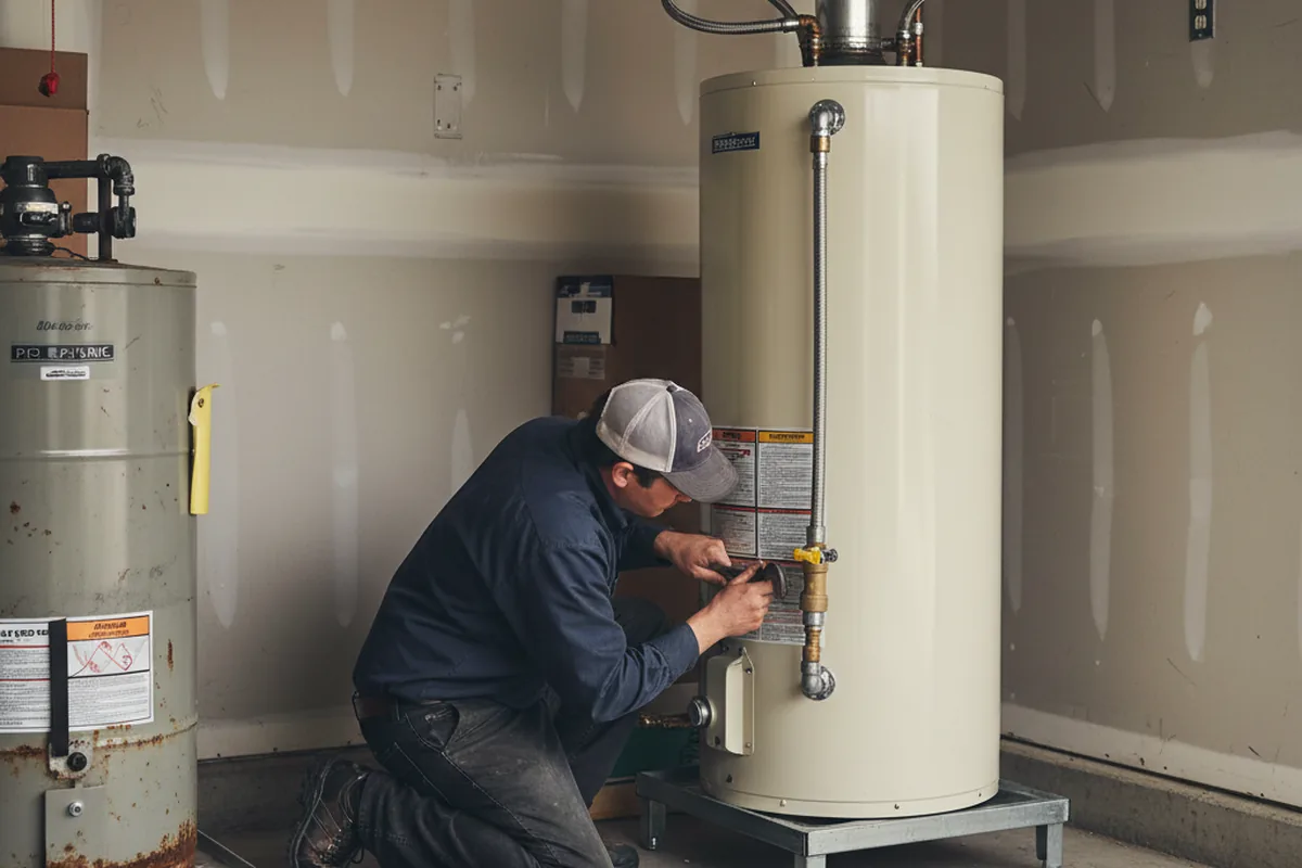 Water heater and shutoff valve replacement in Loon Lake